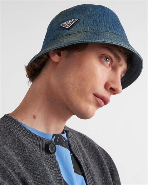 prada hat outfit|Prada denim hat.